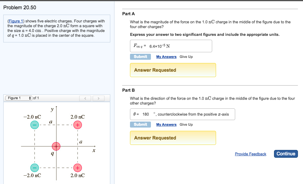 Solved Part A: What is the magnitude of the force on the | Chegg.com