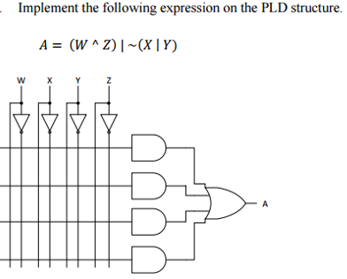 Solved Implement the following expression on the PLD | Chegg.com