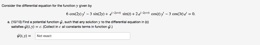Solved Consider the differential equation for the function y | Chegg.com