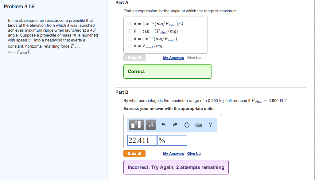 solved-in-the-absence-of-air-resistance-a-projectile-that-chegg