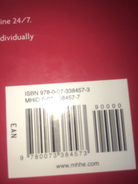 ine 24/7 dividually ISBN 978-0-07-338457-3 MHID 0-0 9 | Chegg.com