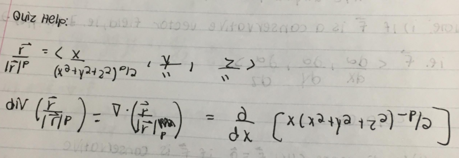 divergence of radial vector