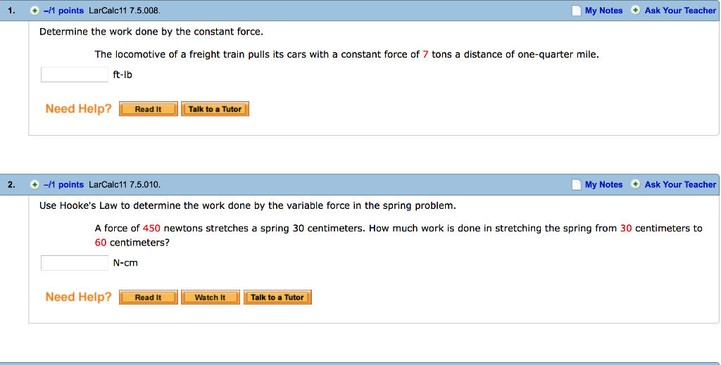 Solved Determine the work done by the constant force. The