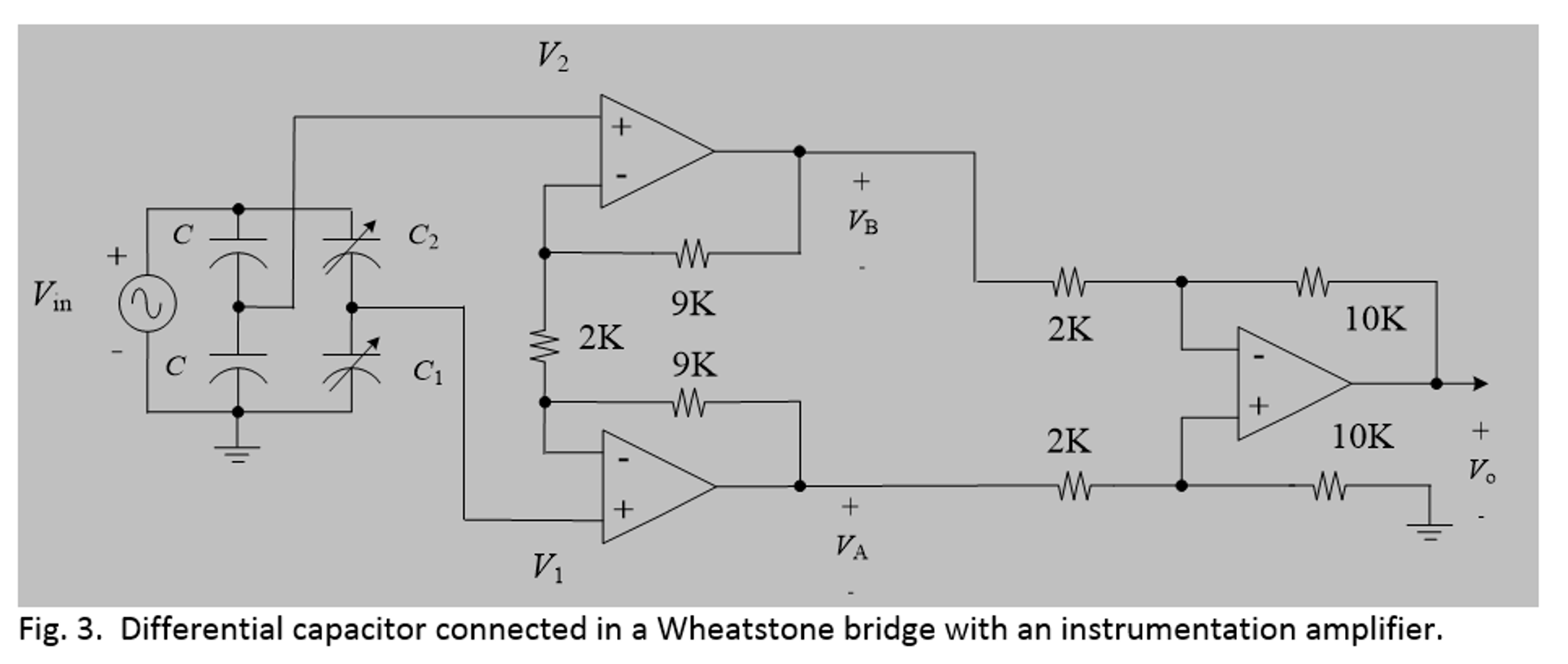 Solved The circuit of Fig. 3 uses the differential capacitor