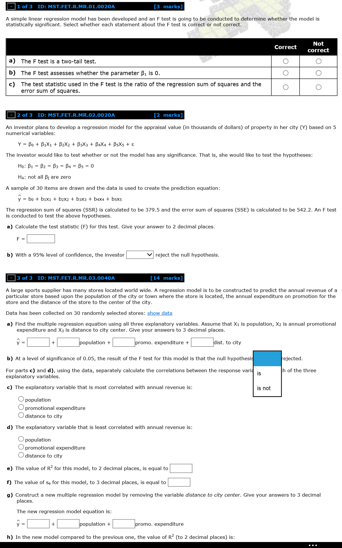 Solved A simple linear regression model has been developed | Chegg.com