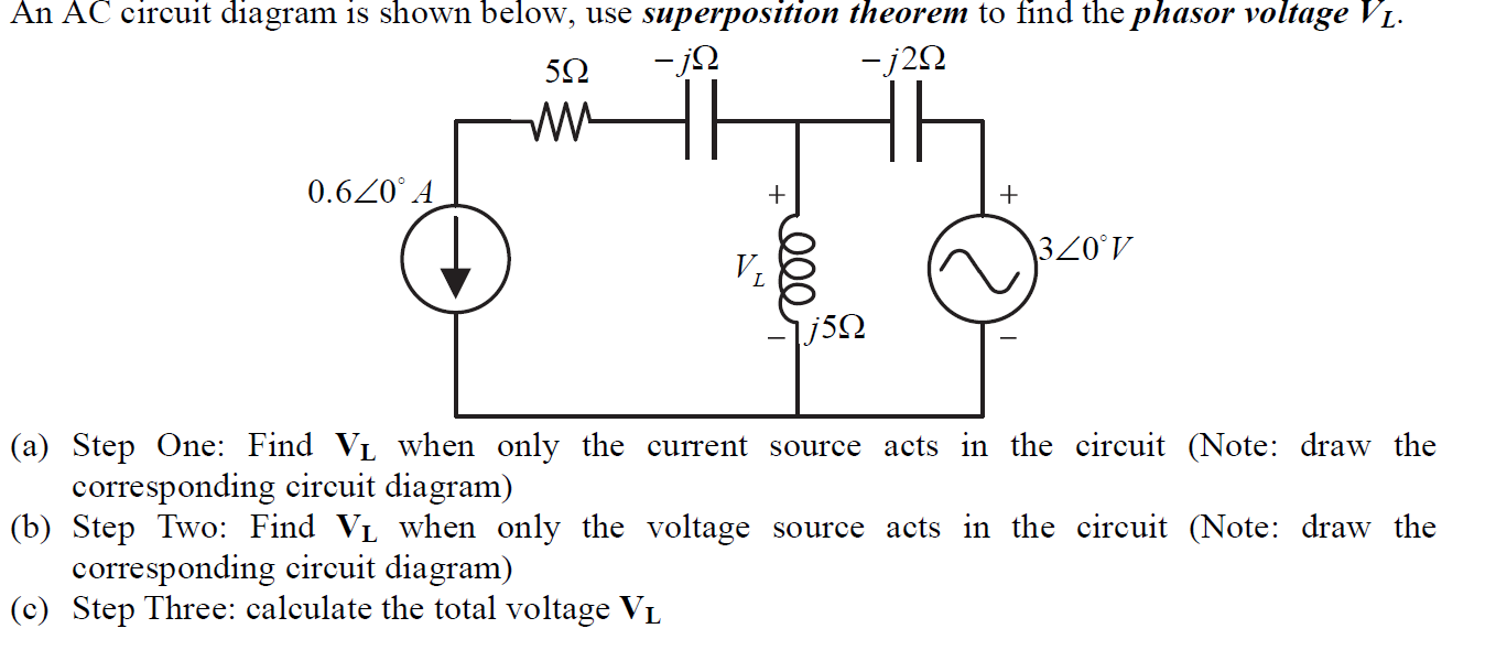 Solved An AC Circuit Diagram Is Shown Below, Use | Chegg.com