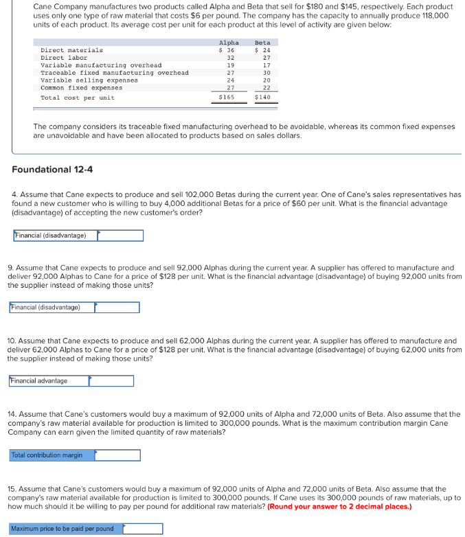 cane-company-manufactures-two-products-called-alpha-chegg