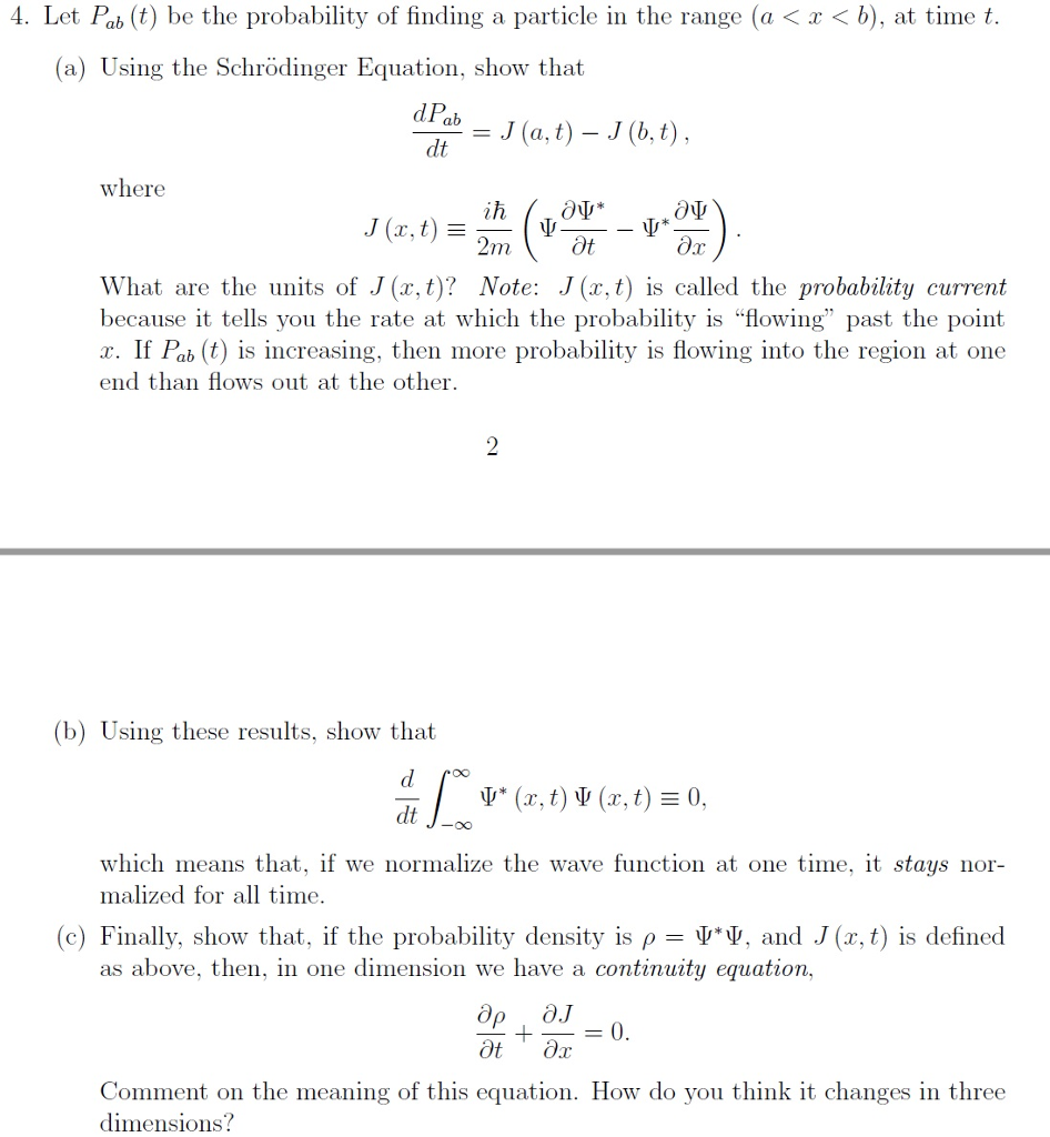 Solved Let P_ab (t) the probability of finding a particle in | Chegg.com