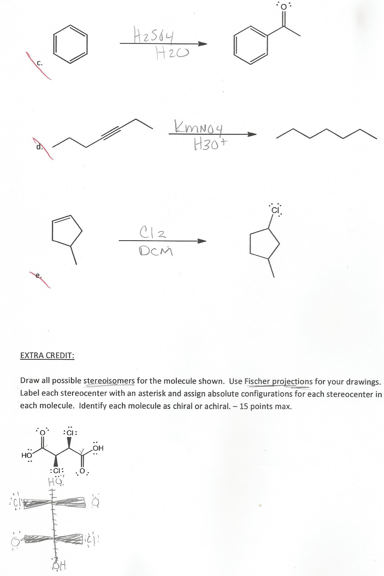 Solved Draw all possible stereoisomers for the molecule
