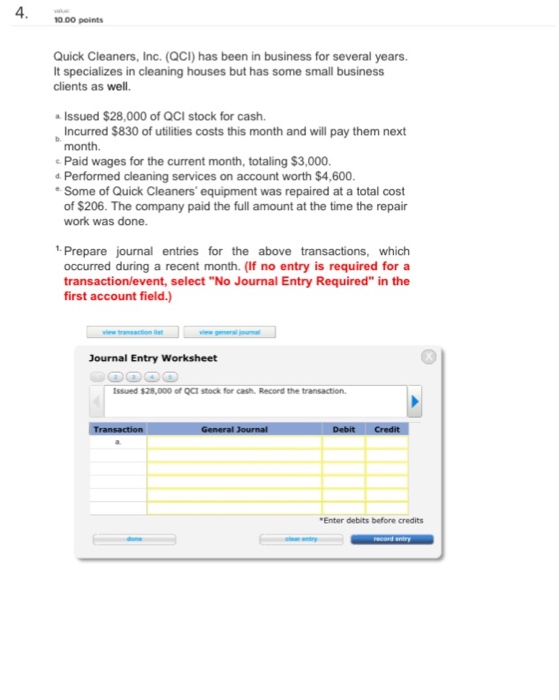 Solved Quick Cleaners. Inc. (QCI) has been in business for