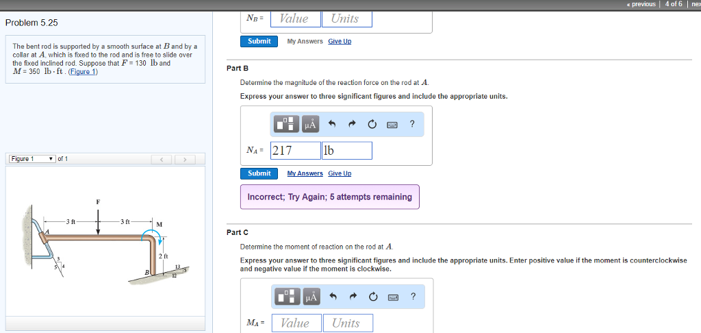 Solved « previous 4 of 6 nex NValue Units Problem 5.25 | Chegg.com