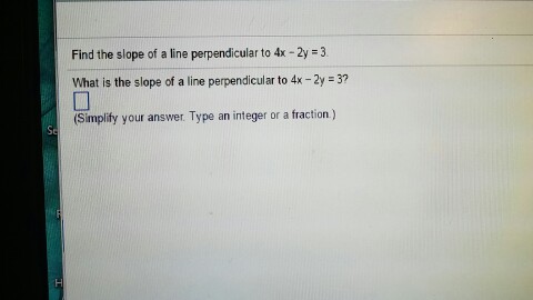 find the slope of a line perpendicular to x 4y 12