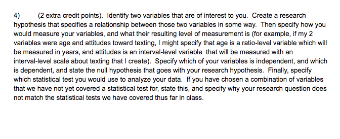 two variables of interest in an experiment