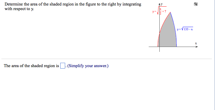 Solved Determine the area of the shaded region in the figure | Chegg.com