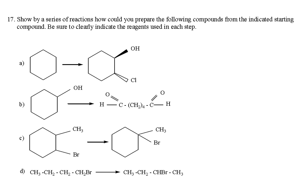 Solved Show By A Series Of Reactions How Could You Prepare 