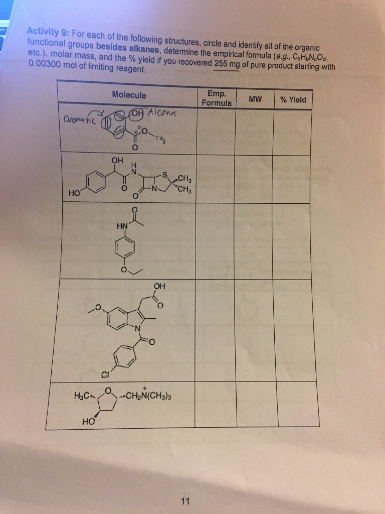 Solved For each of the following structures, circle and | Chegg.com