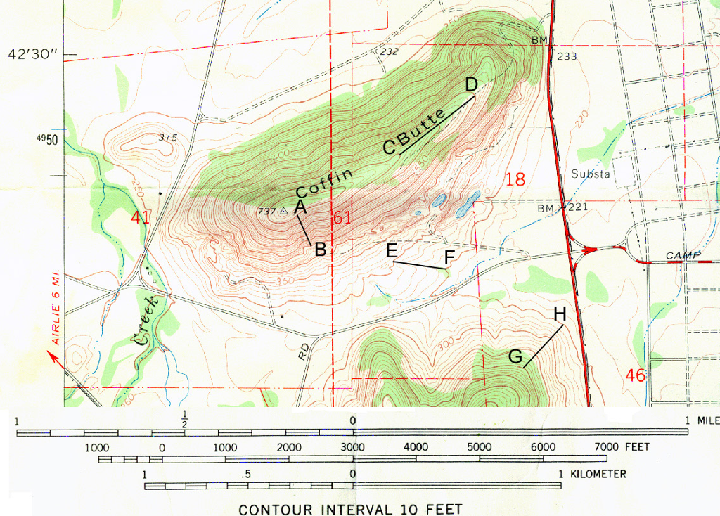 Solved 15 6 Pts On The Topographic Map That Follows 1475