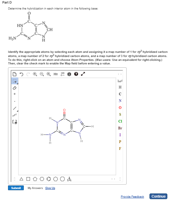 Solved Part A Determine the hybridization in each interior | Chegg.com
