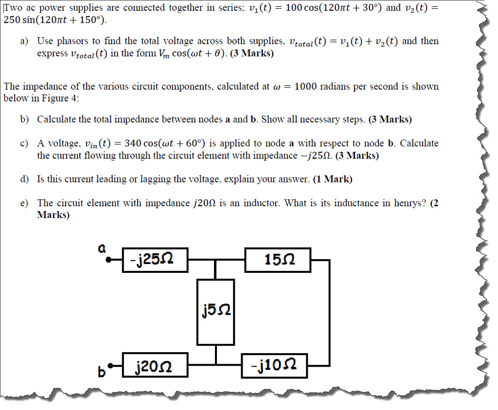 Solved Two ac power supplies are connected together in