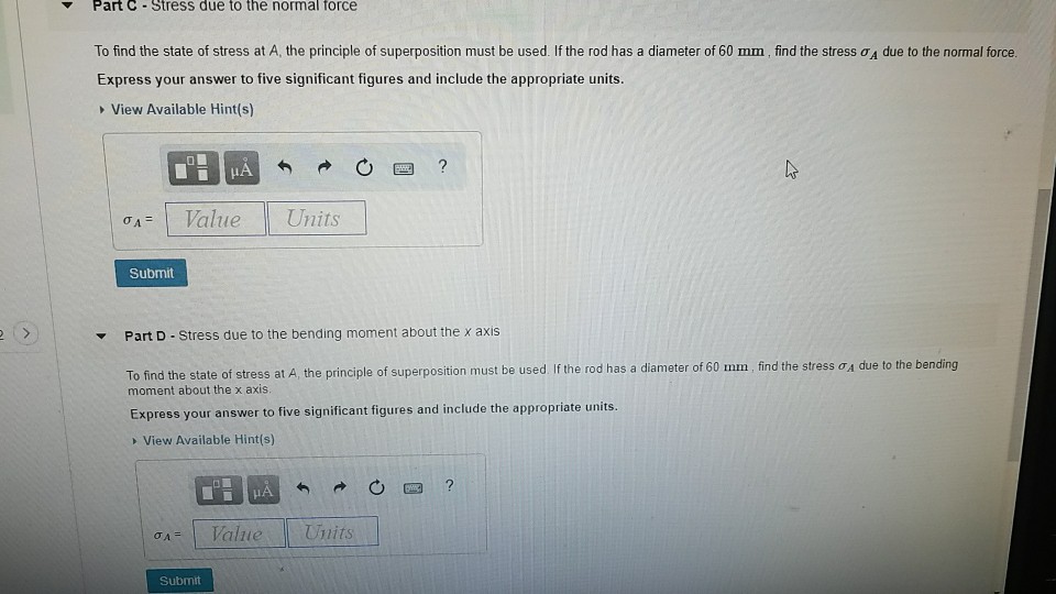 Solved Learning Goal: To determine the state of stress in a | Chegg.com