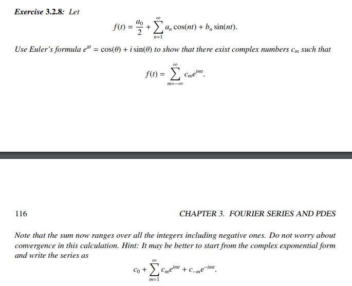 Solved Exercise 3 2 8 Let Fo a Cos nt b Sin nt Use Chegg