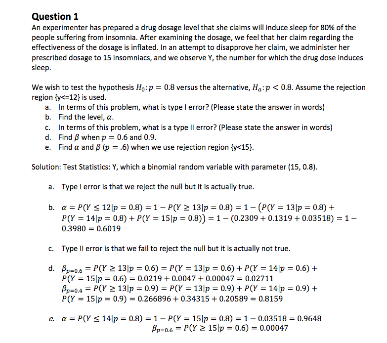 Solved Question 1 An experimenter has prepared a drug dosage | Chegg.com