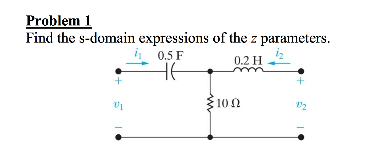 Solved Find the sdomain expressions of the z parameters.