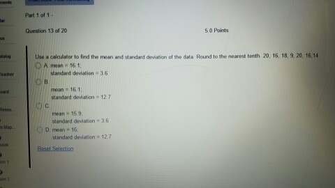 Solved Part 1 of 1 Question 7 of 20 50 Points The graph | Chegg.com
