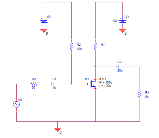 Design the common source amplifier shown in Figure 1 | Chegg.com