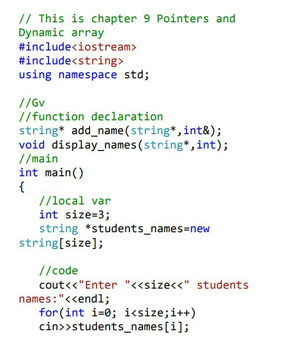 Solved Write a C++ program to delete a name from a list of | Chegg.com