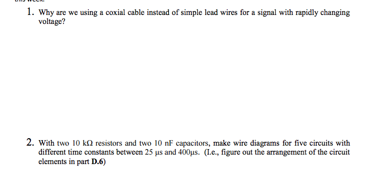 Solved Why are we using a coxial cable instead of simple | Chegg.com