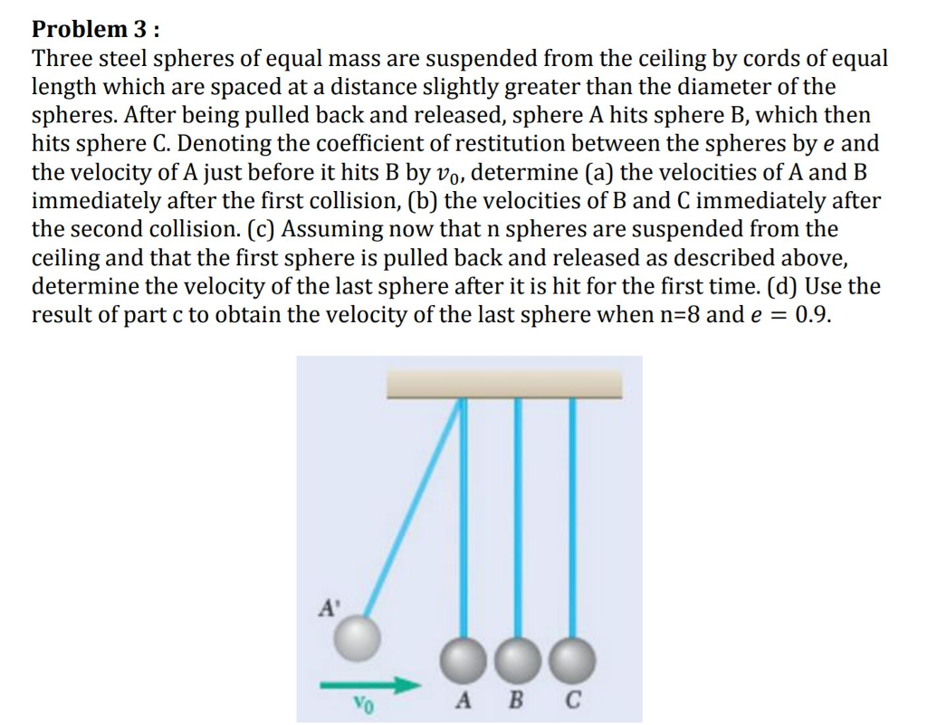 Solved Problem 3 Three steel spheres of equal mass are