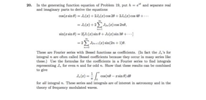 Solved 20. In the generating function equation of Problem | Chegg.com