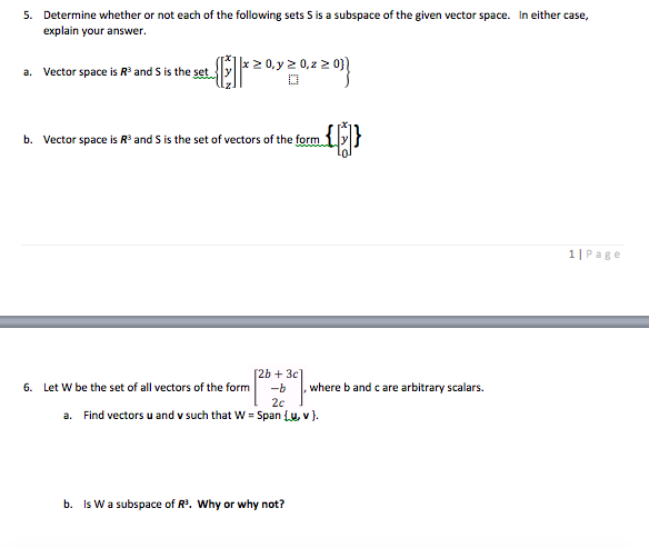 Solved Determine Whether Or Not Each Of The Following Sets S 5719