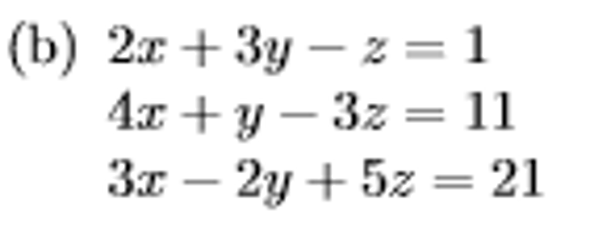 Solved Solve the following linear system using Cramer's