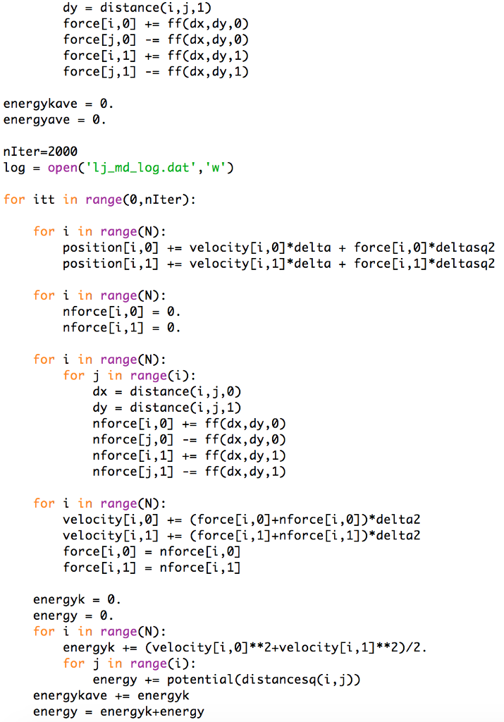 Use the Molecular Dynamics program for a | Chegg.com