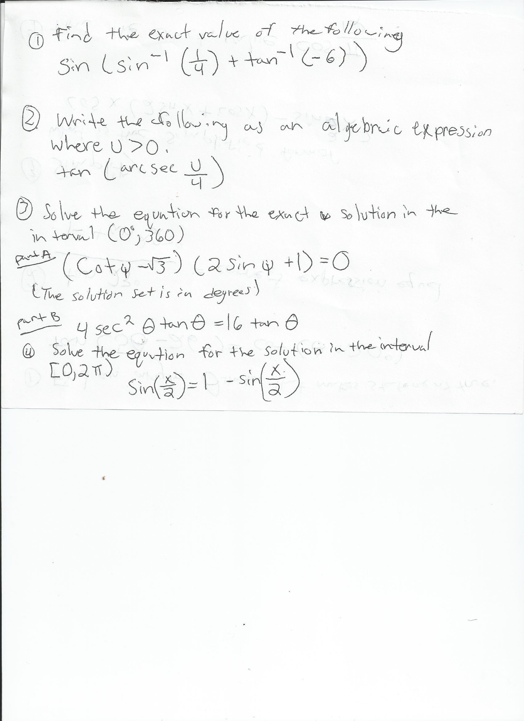 solved-find-the-exact-value-of-the-following-sin-sin-1-1-4-chegg