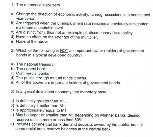 examples of automatic stabilizers