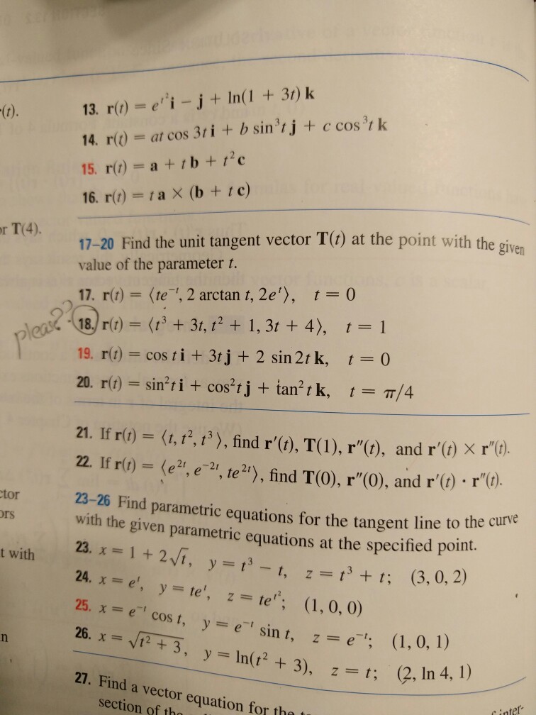 Solved R(t) = E^t^2 I - J + Ln(1 + 3t)k R(t) = At Cos 3t I | Chegg.com