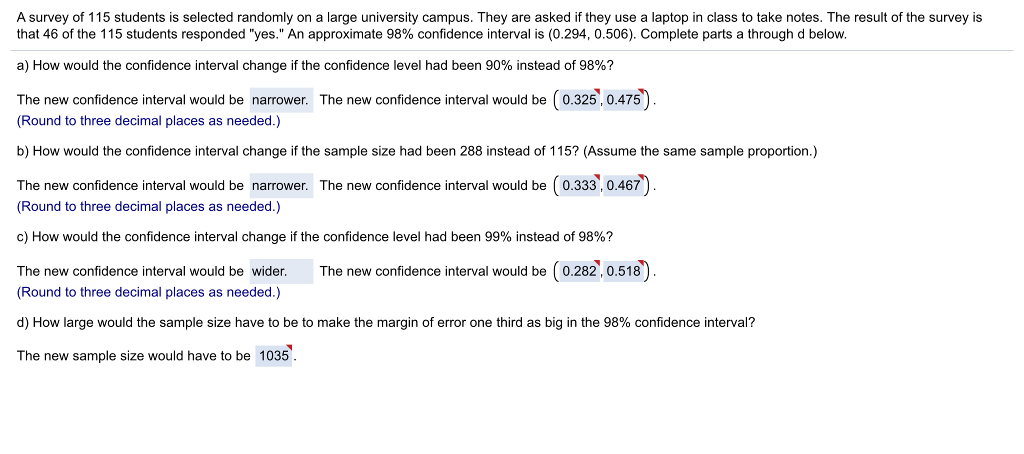 Solved A survey of 115 students is selected randomly on a | Chegg.com