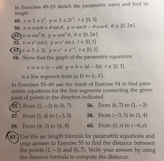 Solved In Exercises sketch the parametric curve and find | Chegg.com
