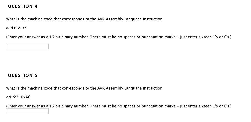 Solved QUESTION 4 What is the machine code that corresponds | Chegg.com