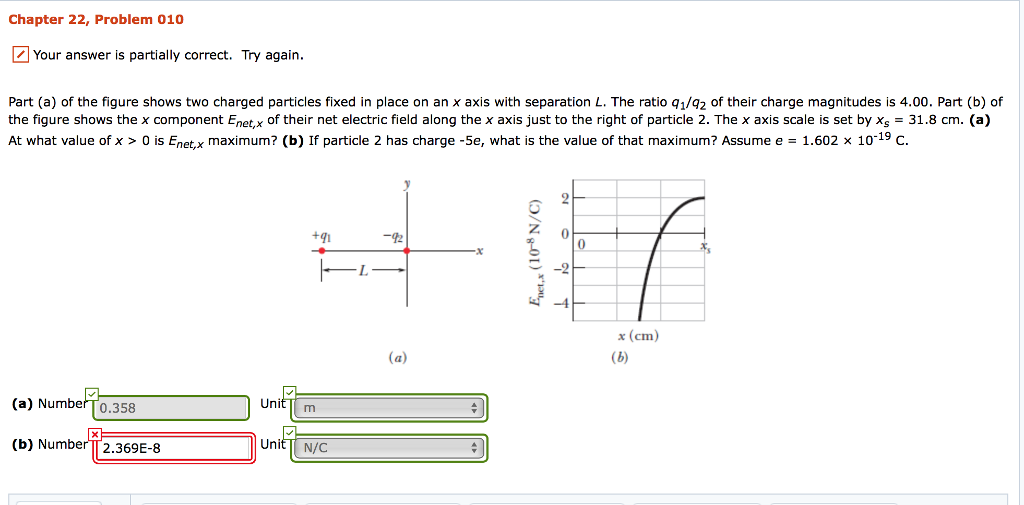 Solved Chapter 22, Problem 010 Your answer is partially | Chegg.com