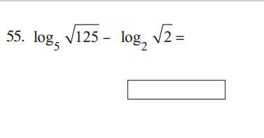 log base 5 square root 125