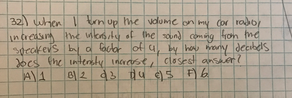 Solved When 1 turn up me volume on my car radio, increasing | Chegg.com