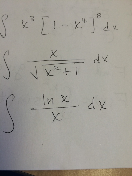 integration of dx x √ x 4 1