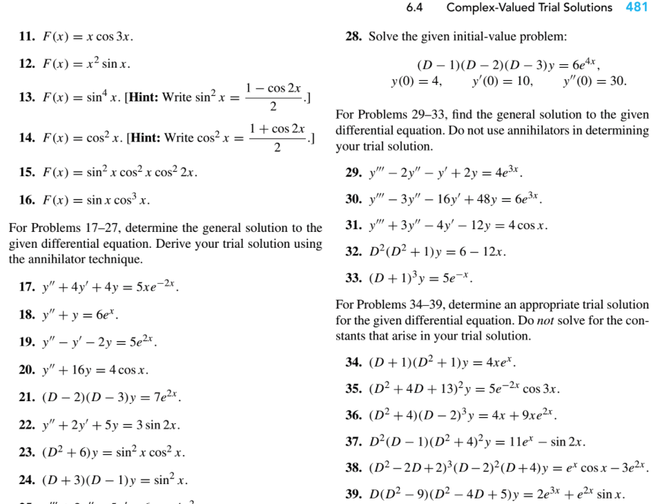 24 d 3 d 1 y sin 2 x 28 solve the given chegg
