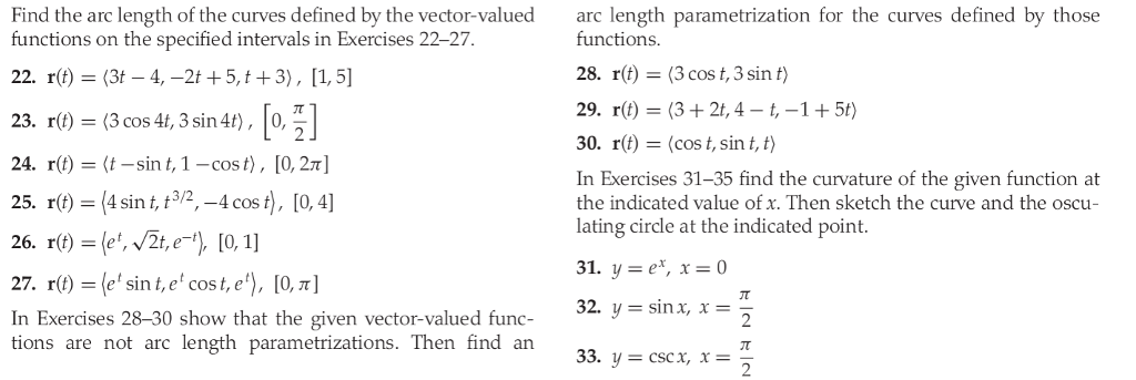 Solved Find the arc length of the curves defined by the | Chegg.com