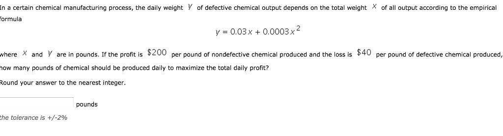 Solved In a certain chemical manufacturing process, the | Chegg.com