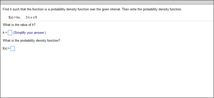 Solved Find K Such That The Function Is A Probability Chegg Solved Find K Such That The Function Is A Probability Chegg